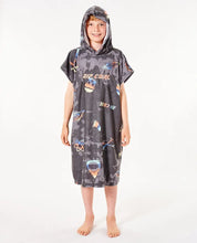 Load image into Gallery viewer, HOODED PRINT TOWEL BOY - Washed black
