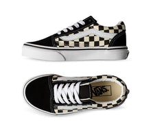 Load image into Gallery viewer, VANS KIDS OLD SKOOL PRIMARY CHECK- Black/True White
